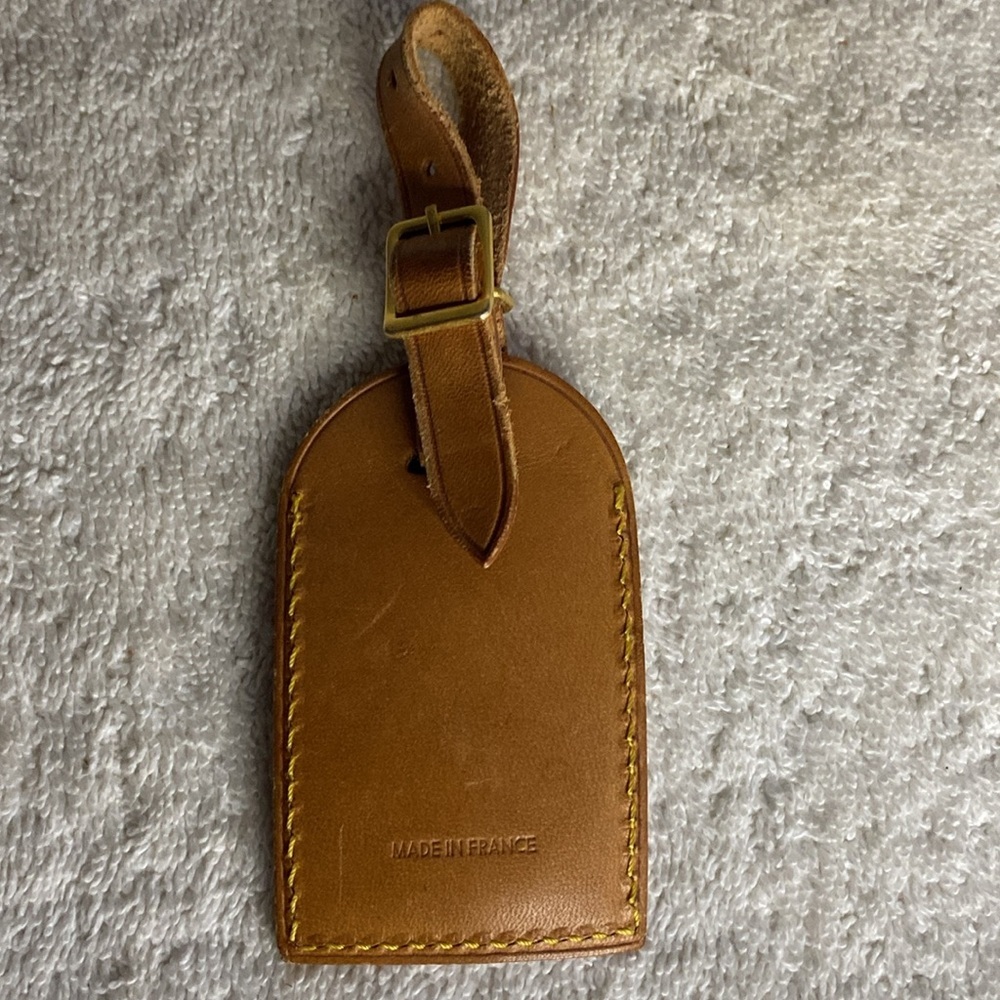 Vintage Louis Vuitton Luggage Tag in Vachetta Leather (07I) - Picture 4 of 5